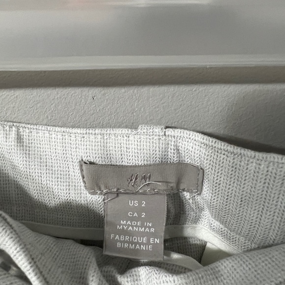 H&M slim fit heather white pants - Picture 5 of 5